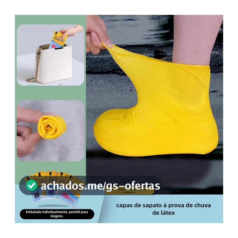 Protetor De Sapato Impermeável De Silicone Capa de Chuva Para Tênis Colorido e Unisex Joven e Adulto