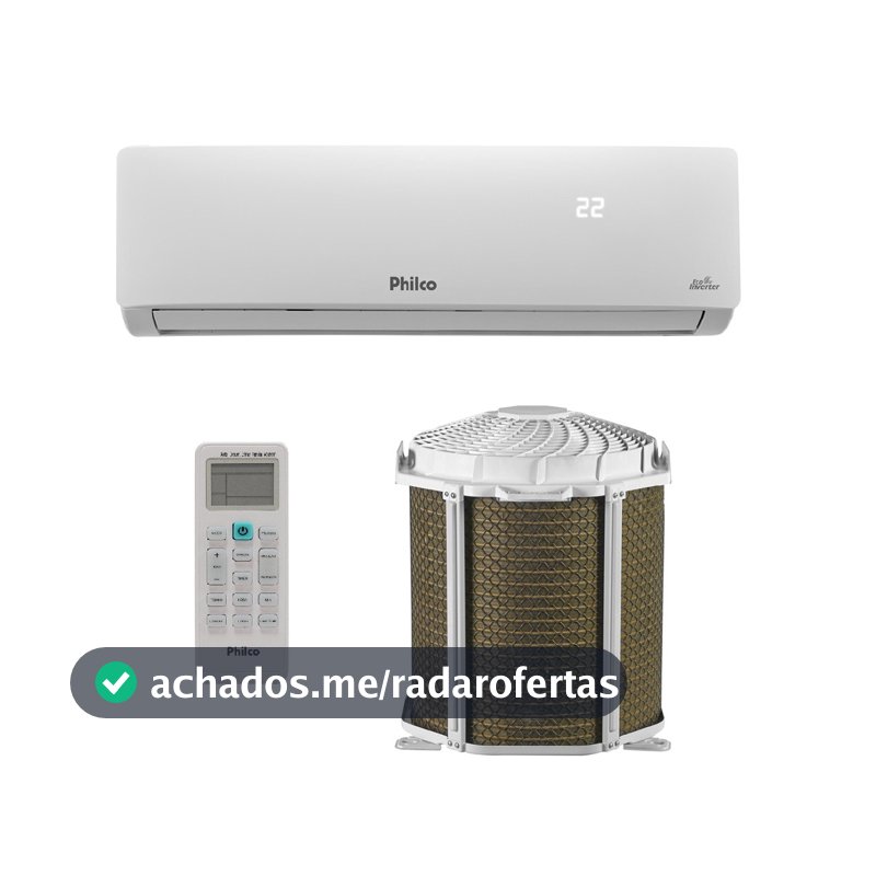 Ar condicionado Split Philco Hi Wall Inverter 12.000 Btus/h Frio PAC12FC 220V