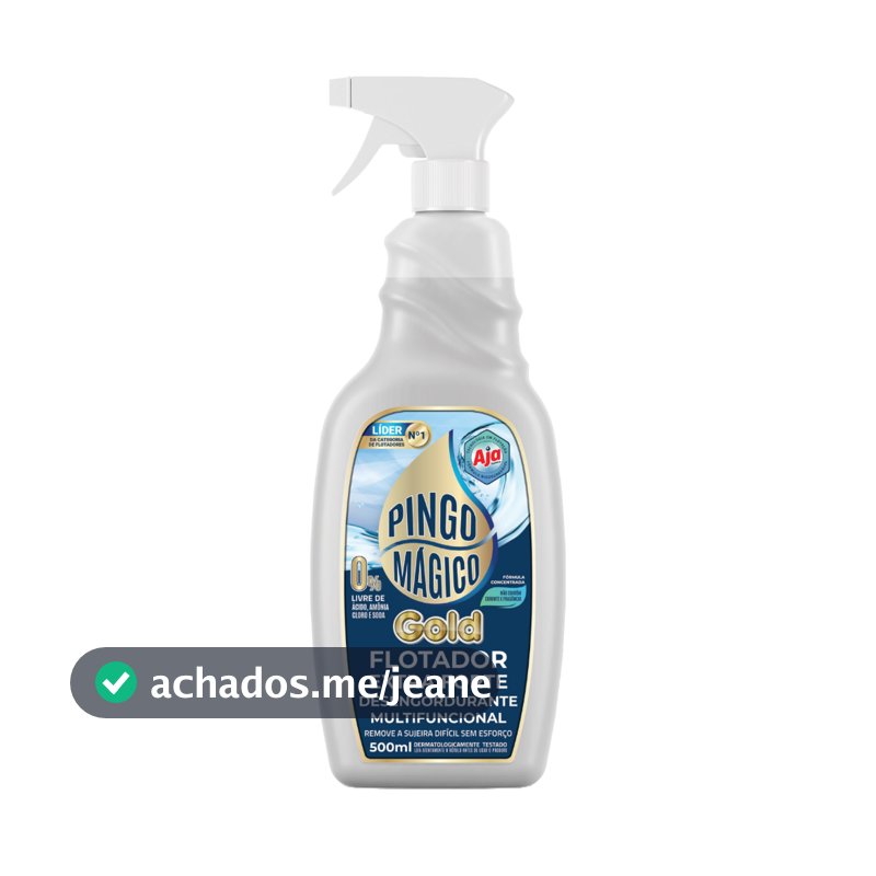Pingo Mágico Gold Flotador Desengordurante Premium Extra Forte 500ml