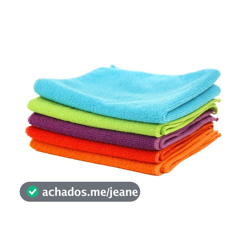 Kit 10 Pano De Microfibra Automotiva 88% Poliéster 12% Poliamida