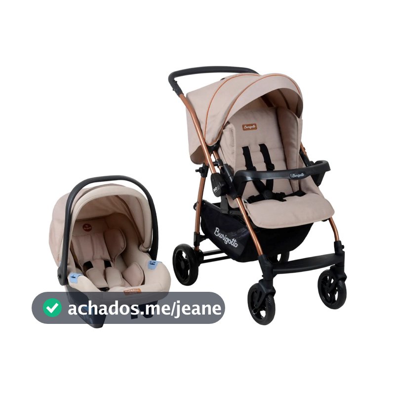Carrinho e Bebê Conforto Rosa Rio 22 Mon Amour Burigotto (0 À 22Kg)