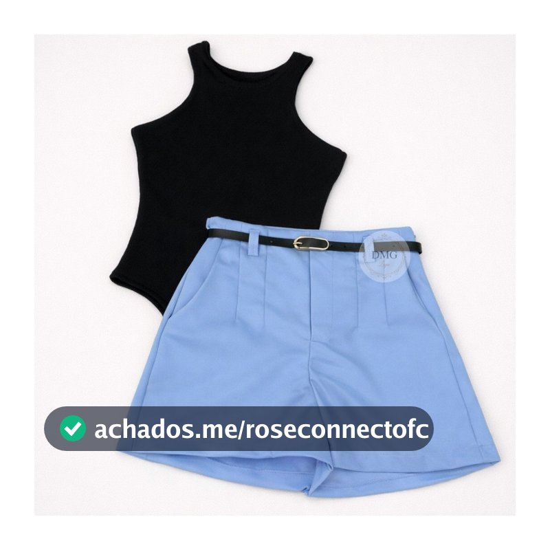 Conjunto Body Regata + Short Alfaiataria C/ Cinto - ENVIO IMEDIATOO!!!