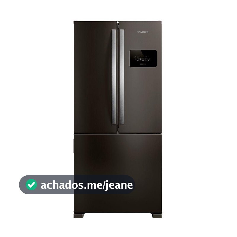 Refrigerador French Door Brastemp de 03 Portas Frost Free com 559 Litros Black Inox - BRO85ME