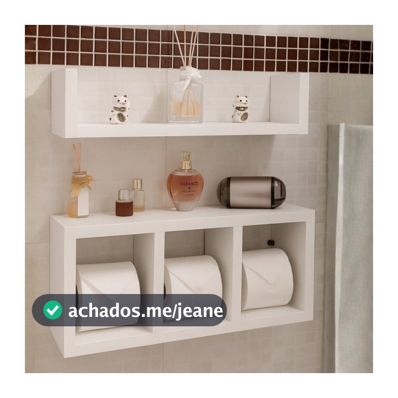Nicho Prateleira 2 Unidades MDF Branco Decoração Instalação Invisível alta qualidade