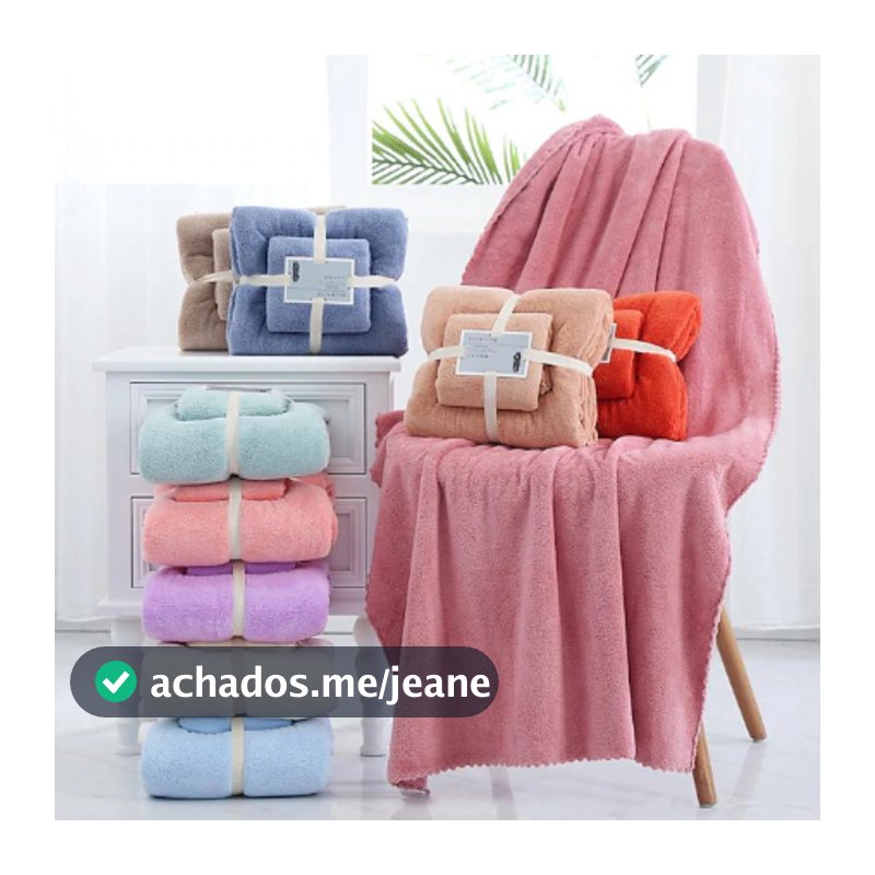 Kit 2 Toalhas Conjunto De Toalha De Banho e Toalha de Rosto Macia De Secagem Rápida