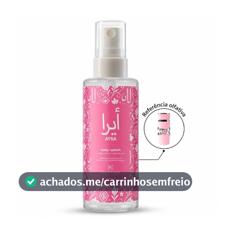 Body Splash Árabe Ayra 200ml-  Fragrância Floral e Gourmand com notas de Orquídea e Tangerina
