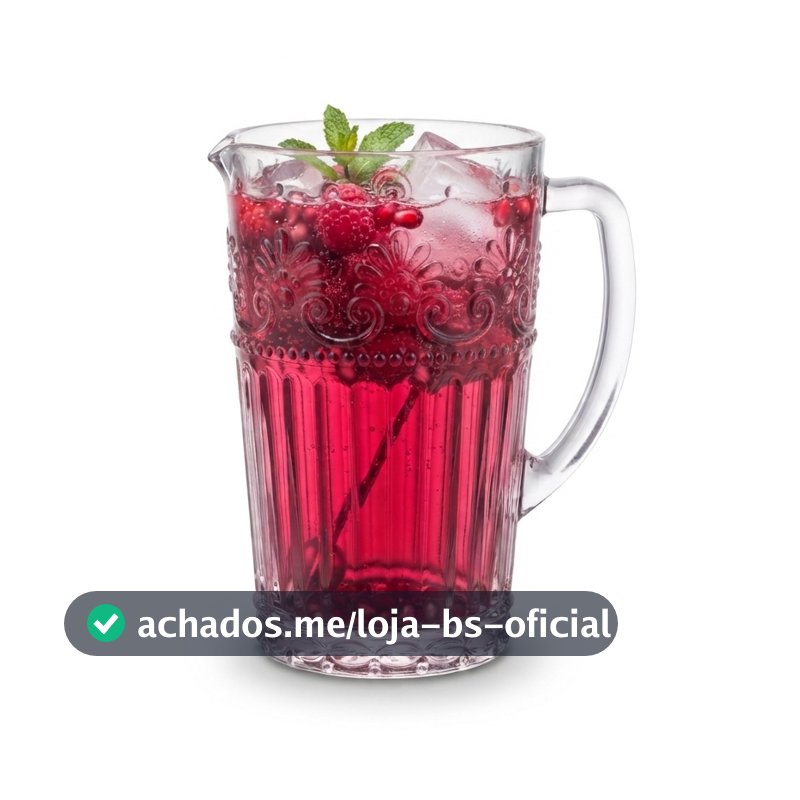 Jarra Wolff Mauve 750ml de Cristal Lapidado com Design Clássico para a Mesa Posta Ideal para Água Suco e Bebidas Geladas