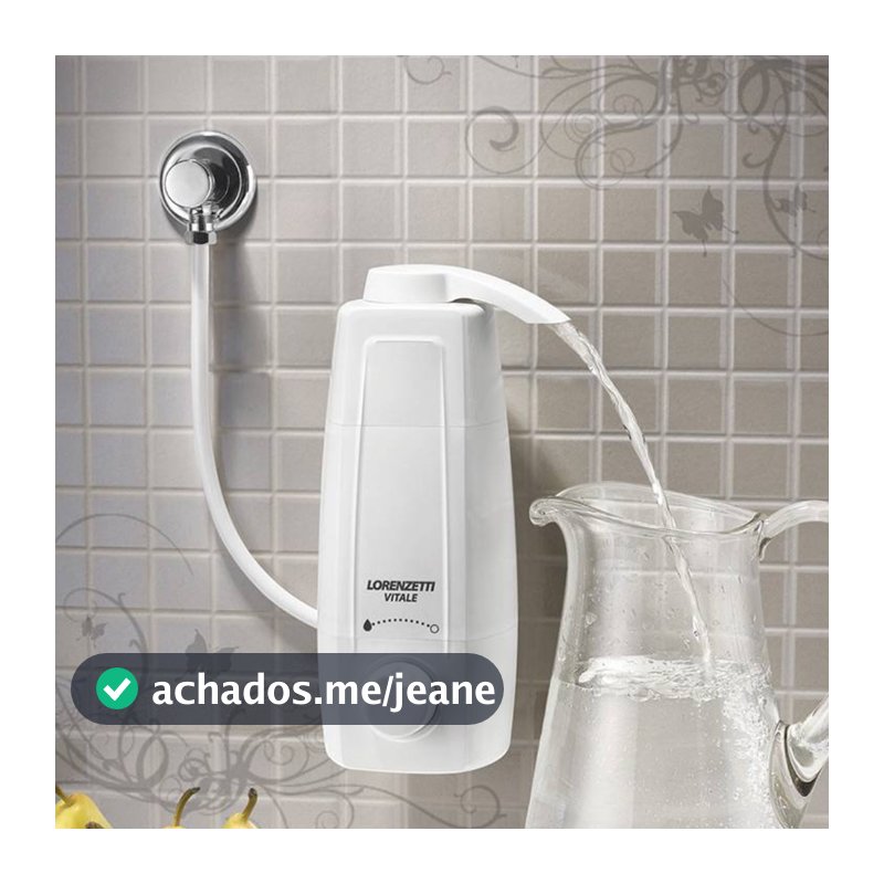 Purificador De Água Vitale Branco Bica Móvel Lorenzetti Bebedouro Filtro Para Bancada Parede Água Natural