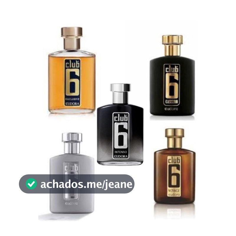 Colônia Desodorante Linha Club 6 95ml Eudora - á escolher