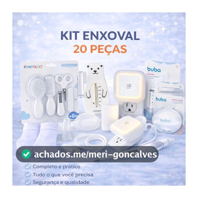 Kit Enxoval Bebê 20 Peças Completo Higiene e Cuidados Recém-Nascido