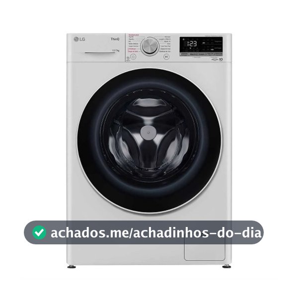 Lava e Seca Smart LG VC4 12kg com Inteligência Artificial AIDD CV5012WC4