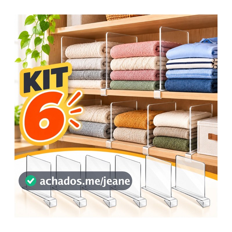 6 30cm Divisória de gaveta de roupas acrílica extensível Divisória de gaveta ajustável