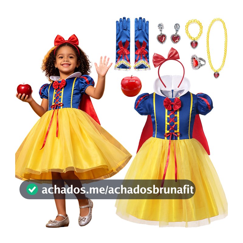 Vestido De Princesa Branca De Neve Para Meninas , Fantasia De Cosplay De Halloween Crianças , Dramatização De Festa