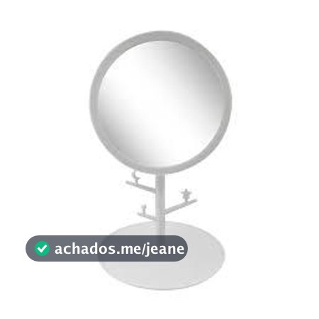 Espelho de Mesa Com Bandeja e Iluminação em Led Recarregável Via USB Botão Touch Ajuste de Ângulo