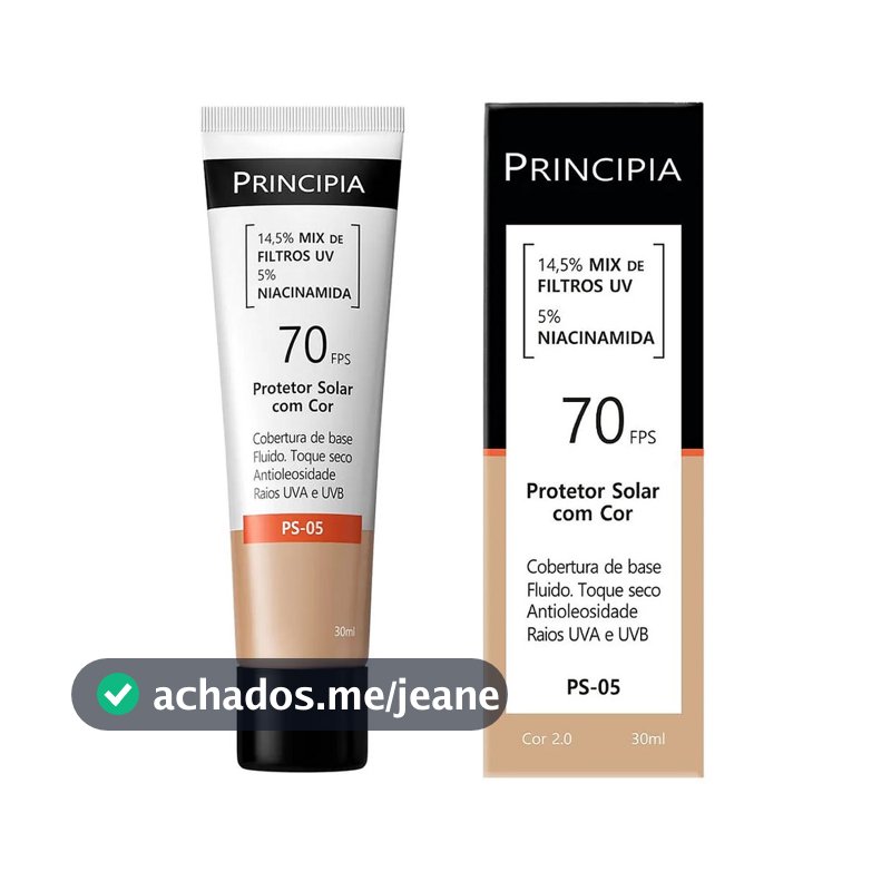 Protetor Solar Principia Niacinamida FPS70 Cor 2.0 PS-05 30ml