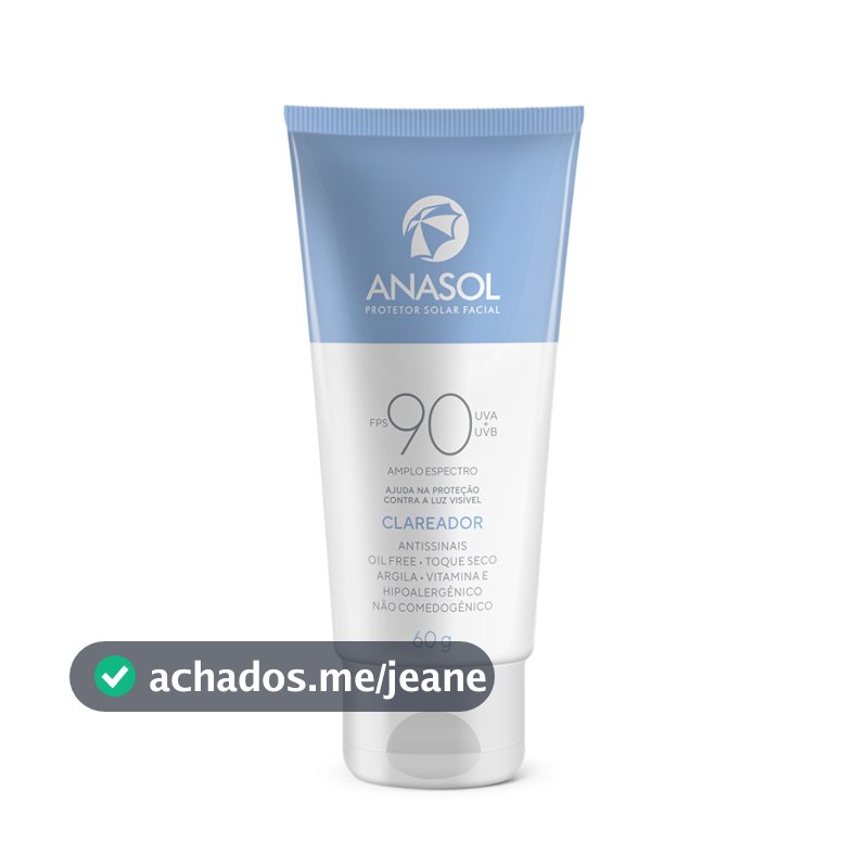 ANASOL - PROTETOR SOLAR FACIAL FPS 90 CLAREADOR 60g