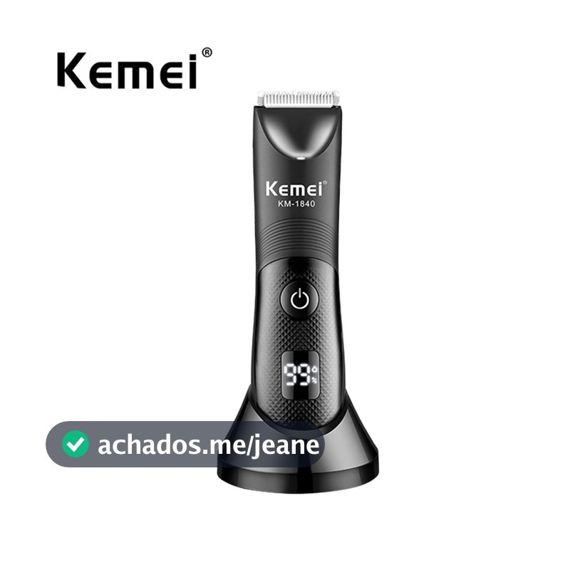 Kemei Aparador Elétrico De Bolas De Cabelo À Prova D'água Corpo Pubic Dock Groomer Lâmina De Cerâmica Recarregável Higiene Masculina