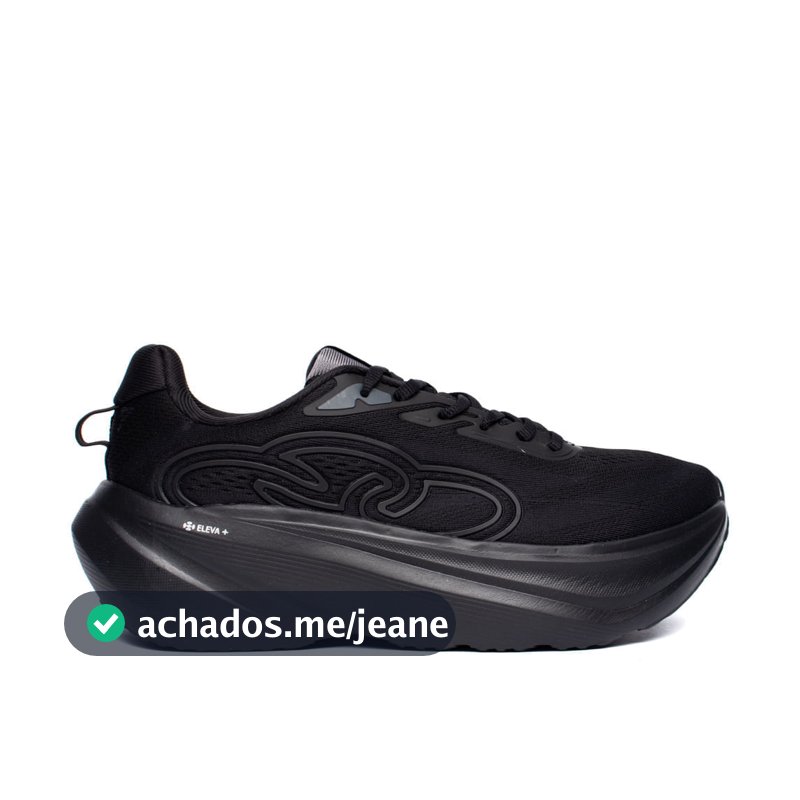 Tênis Masculino Olympikus Grau Caminhada Eleva+ Preto