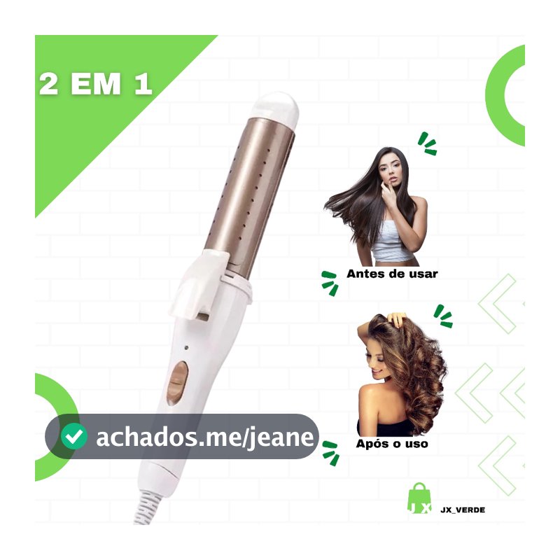 Modelador De Cachos E Chapinha 2 Em 1 Mini Alisador Profissional Bivolt