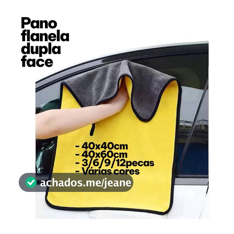 40x40cm 40x60cm Pano de Microfibra Dupla Face Super Absorvente Flanela Sem Marca Automotivo