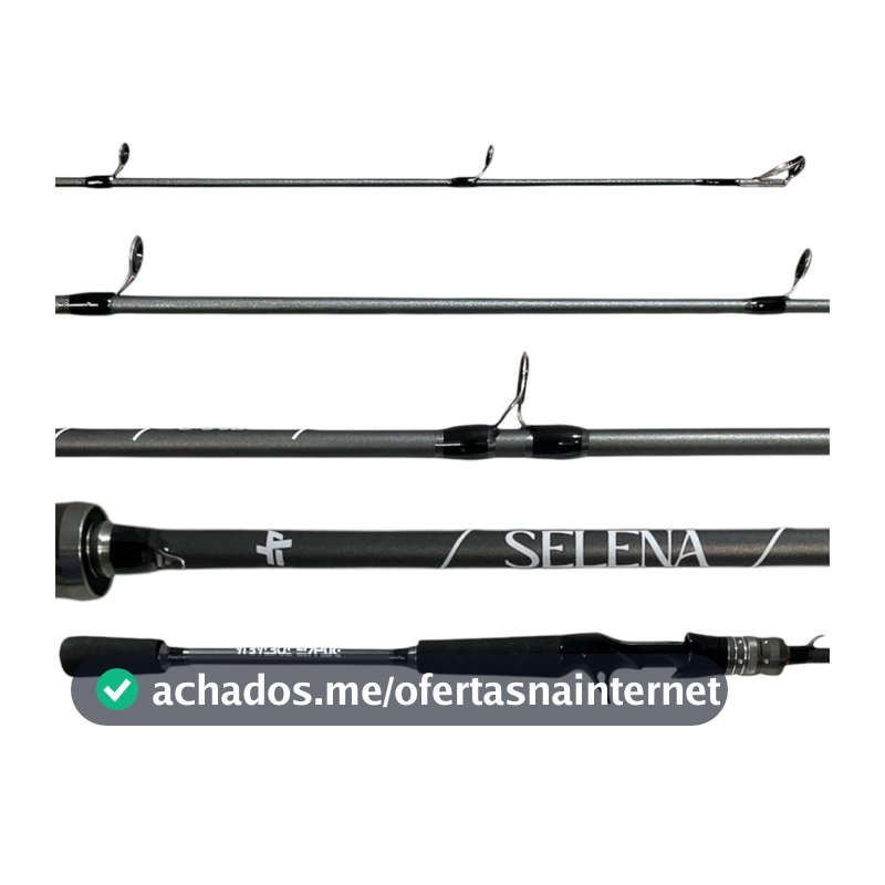 Vara Pesca Selena Carretilha ou Molinete 7-14lbs Carbono Albatroz 2 Partes