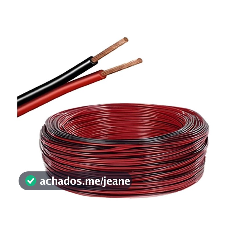 10 20 30 e 50 Metros Fio Som Automotivo Alto Falante Bicolor 0,75mm