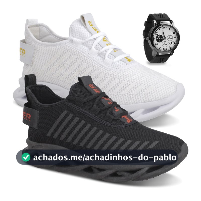Kit 2 Tênis Masculino Header Infinite Casual Esportivo Barato + Relógio