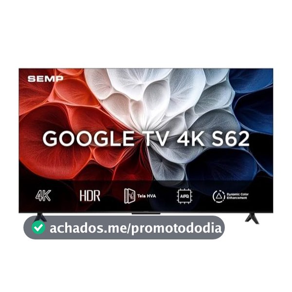Smart TV SEMP 65" LED HVA 4K UHD Google TV - 65S62