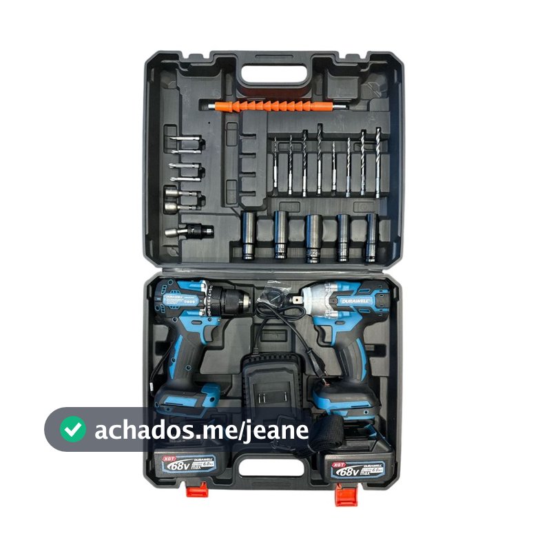 Kit Parafusadeira e Chave de Impacto 68V com Maleta e Acessórios DW-702