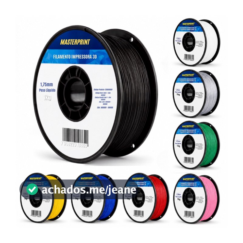 Filamento PETG 1Kg 1.75mm MasterPrint Premium Alta Resistência p/ Impressora 3D – Várias Cores