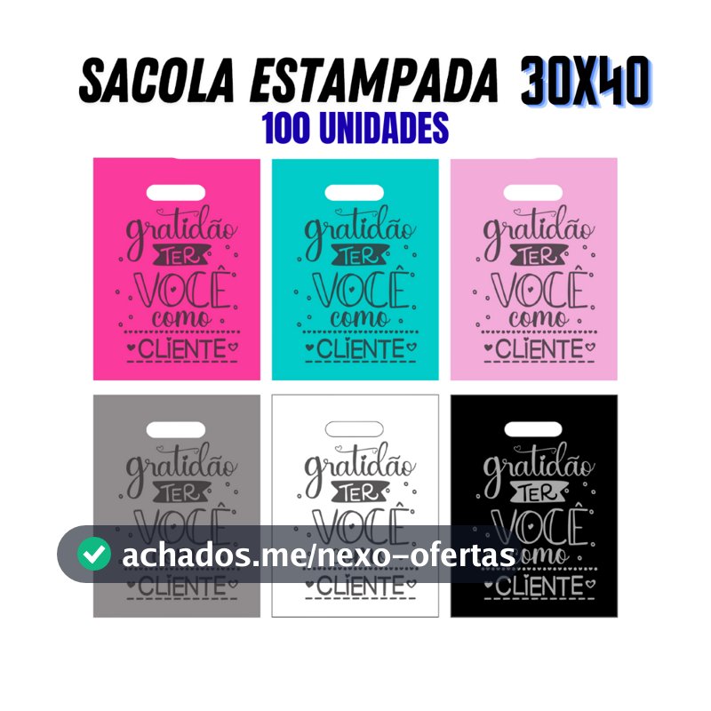 Sacola 30x40 e 40x50. 100 UNIDADES boca de palhaço estampada . lojas boca vasada frases
