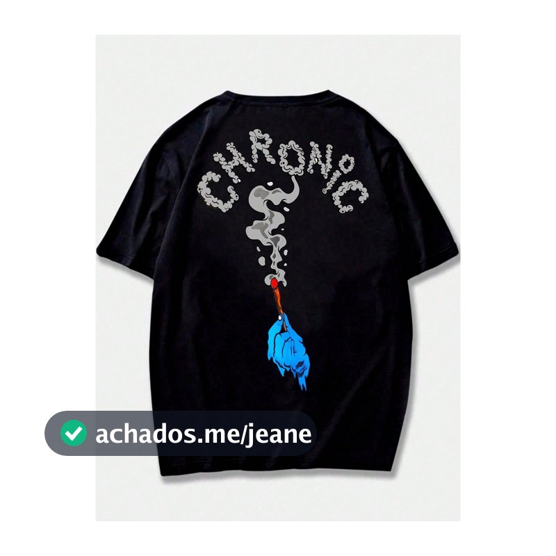 2024 Camiseta estampada Charonic Oversized Unissex 100% Algodão Lançamento Streetwear Envio Rapido