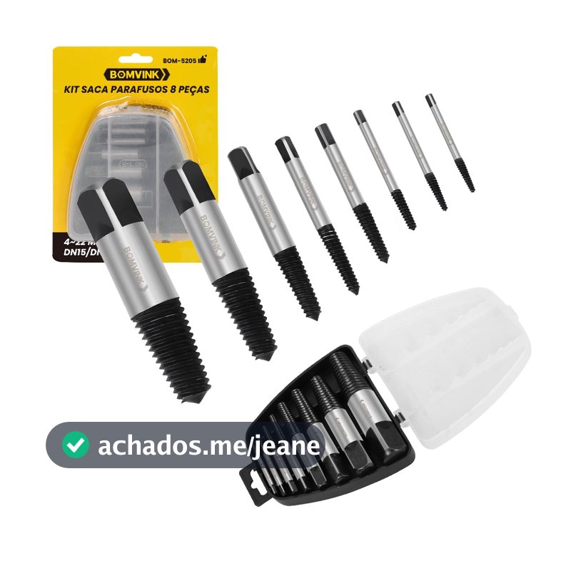 5-8 Peças Jogo Saca Parafuso Quebrado Kit Extrator 4 a 22mm Macho Rosca Esquerda Profssional