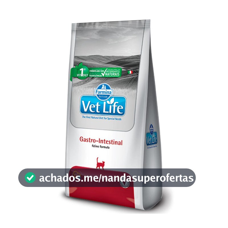 Ração Vet Life Gatos Adultos Gastro-Intestinal – 2kg