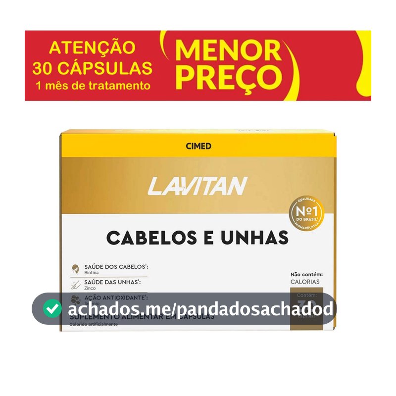 Lavitan Cabelos e Unhas 30 Comprimidos - Cimed