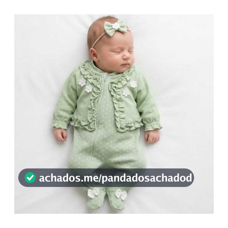 Roupa Macacão Menina Manga Longa Bebê Kids Clarice Malha 100% Algodão
