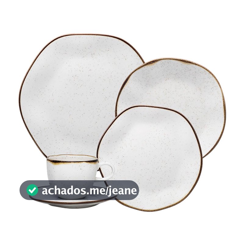 Aparelho De  Jantar E Chá 30 Peças Porcelana Maresia