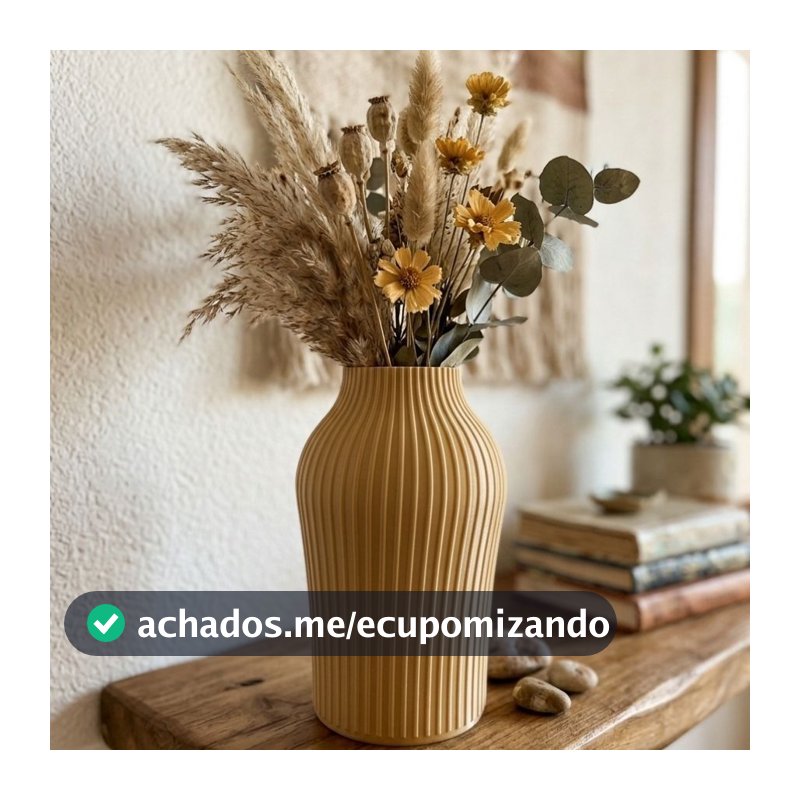 Vaso Decorativo - Romano - Dourado - 18cm - 1 unidade - Rizzo