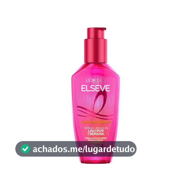 Sérum Leave-in com Tecnologia Ativada por Calor para Efeito Liso, Antifrizz, L'Oréal Paris Elseve Liso dos Sonhos 100ml