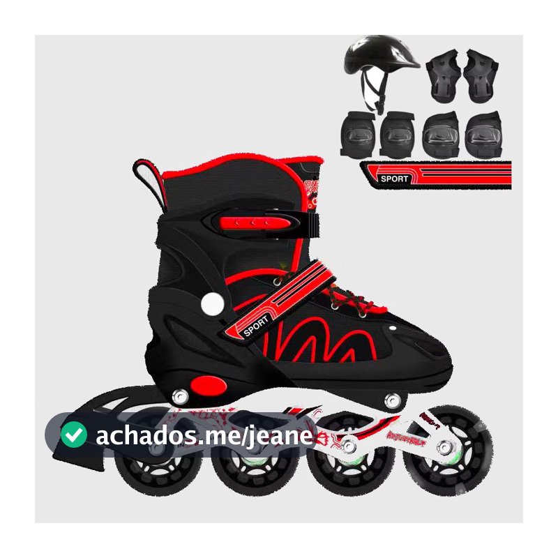 Patins Reto Infantil 4 Rodas Menino Com Proteção Patins De Criança Inline Roller Meninas Promoção