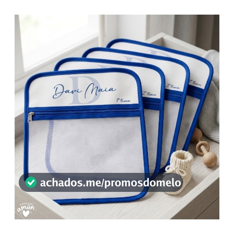 Kit Saquinhos Maternidade Personalizados com Nome do Bebê