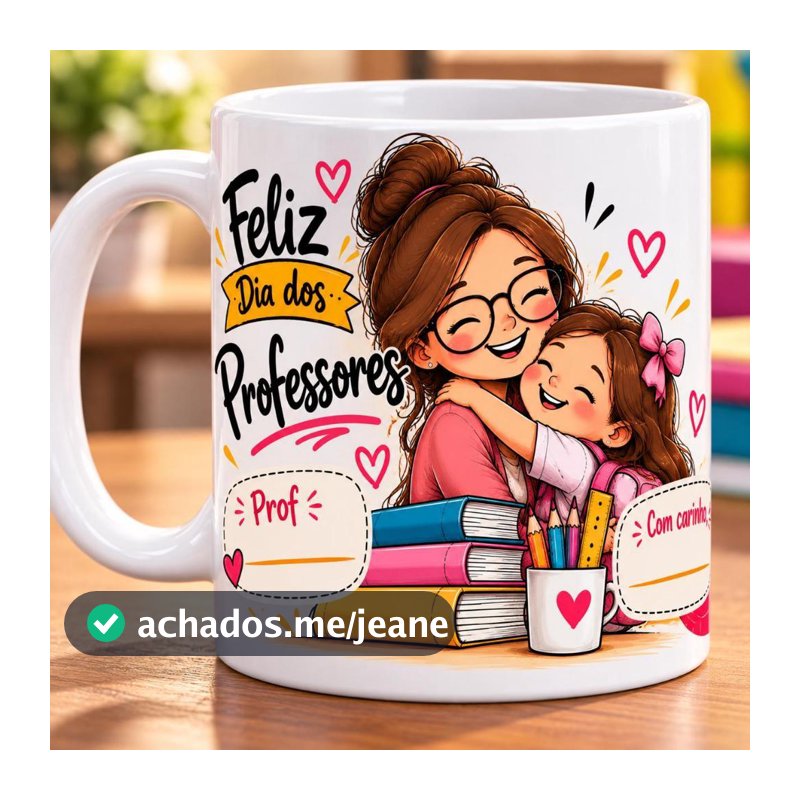 Caneca De Porcelana Dia Dos Professores Personalizada Com Seu Nome
