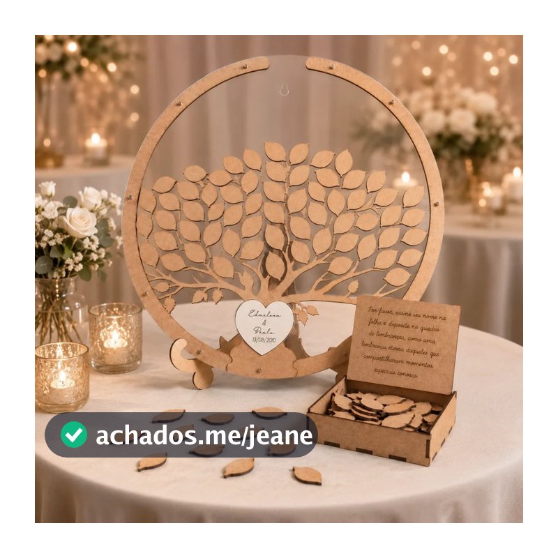 Quadro de Assinaturas Casamento Redondo Árvore