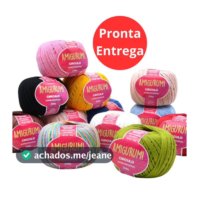 Fio Linha Amigurumi Círculo 125g 254m escolha as cores