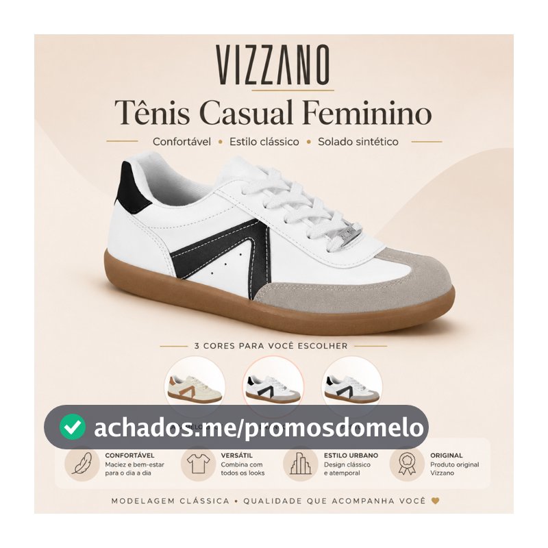 Sapato Feminino Vizzano Casual Modelagem Clássica Solado Sintético Original