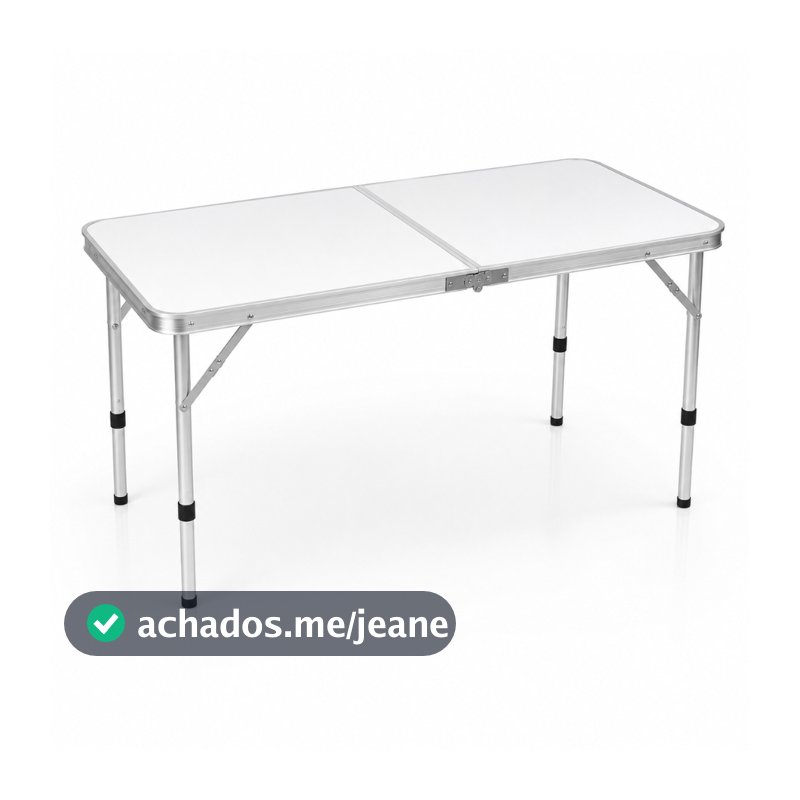 Mesa Dobrável Alumínio Maleta Com Alça Leve Resistente Camping Eventos Residencial