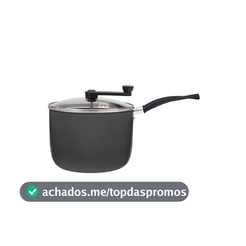 Pipoqueira Brinox Ceramic Life Rainbow Ø20cm 4,2 Litros Grafite