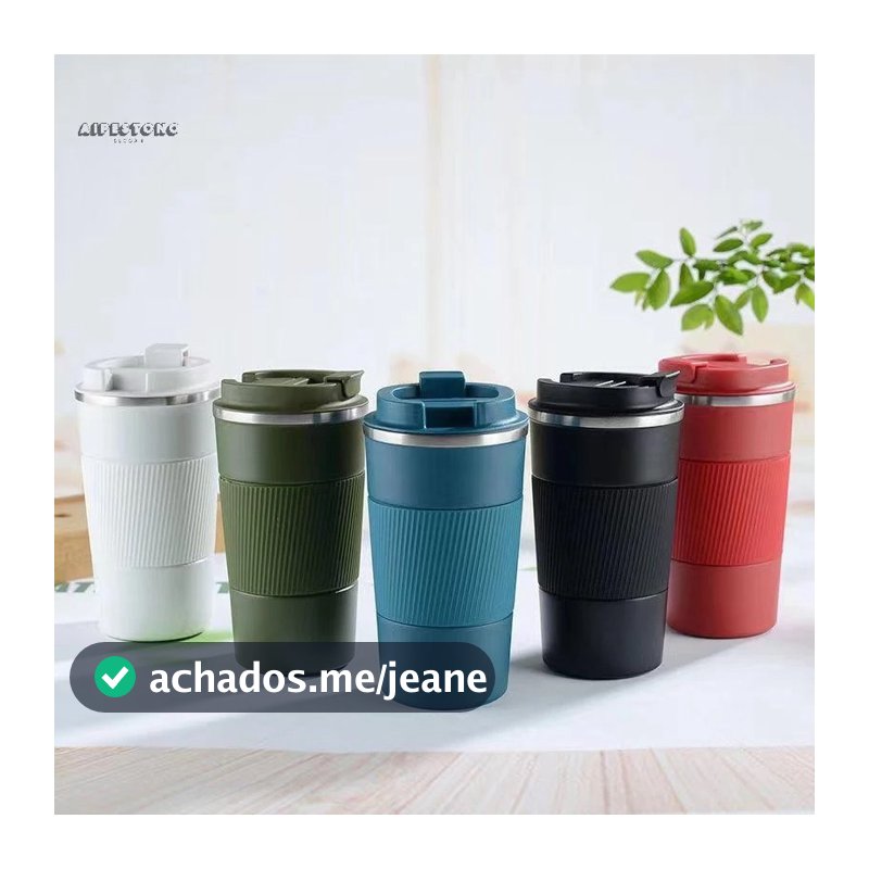 Caneca Copo Térmico com Tampa  Aço Inox Quente E Frio 500ML—1469/NEW