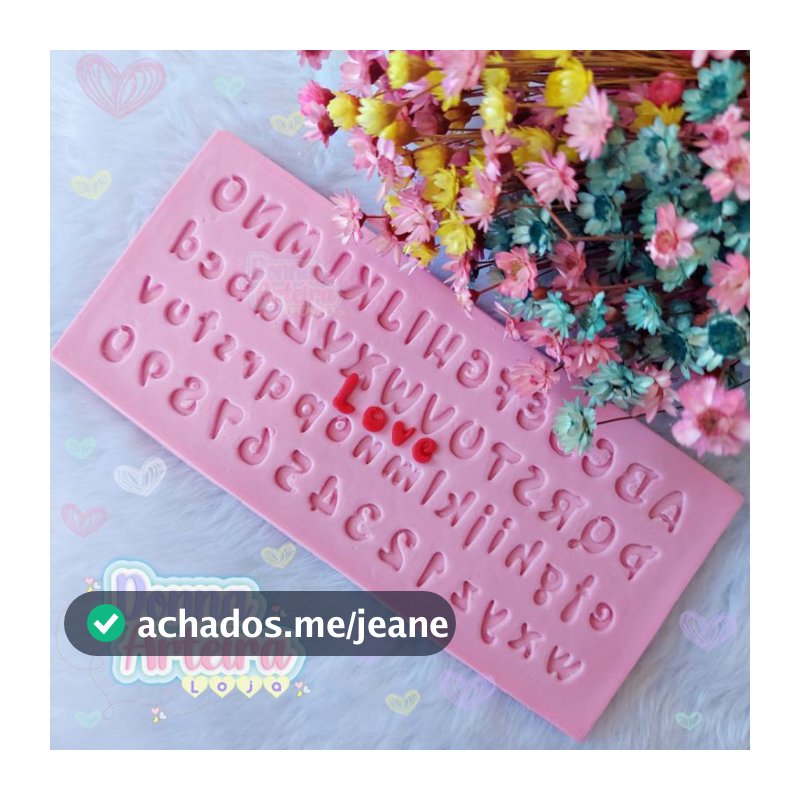 Molde de Silicone Alfabeto Delicado cód 1172