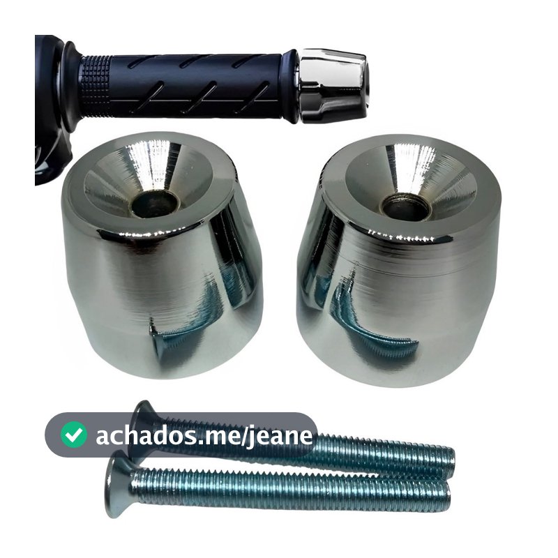 Kit Par Pesinhos Pesos Pcx Cromado + Manoplas Titan Cargo Cg Fan Start 125 150 160
